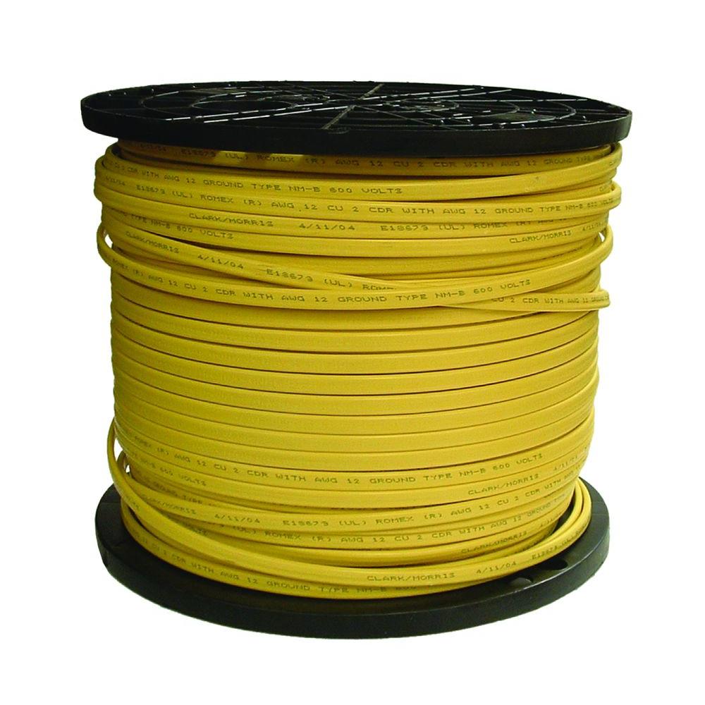 Southwire 1000 Ft 12 2 Solid Romex SIMpull CU NM B W G Wire 28828201 