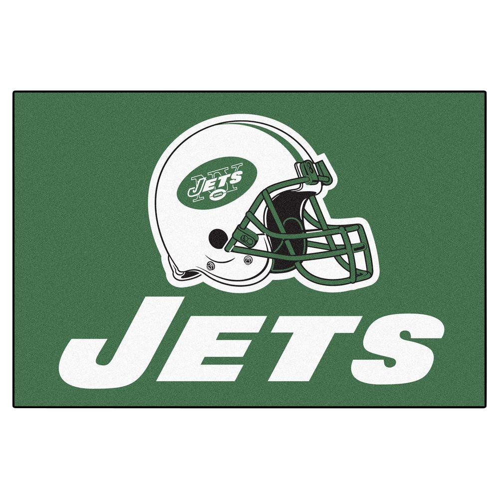 FANMATS NFL New York Jets Green 19 in. x 30 in. Rectangular Indoor