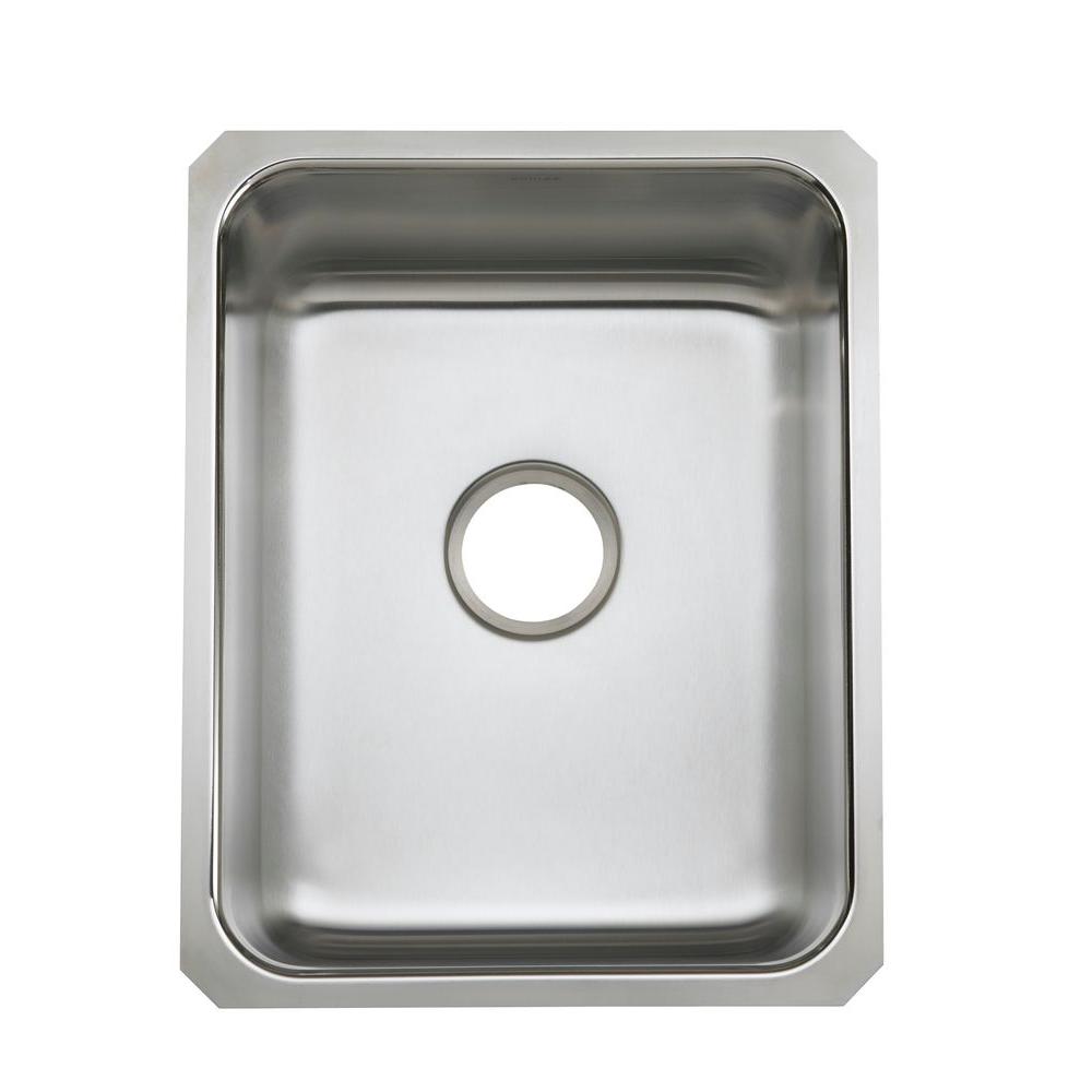 KOHLER Undertone Undermount Stainless Steel 16 in. Single Bowl Kitchen