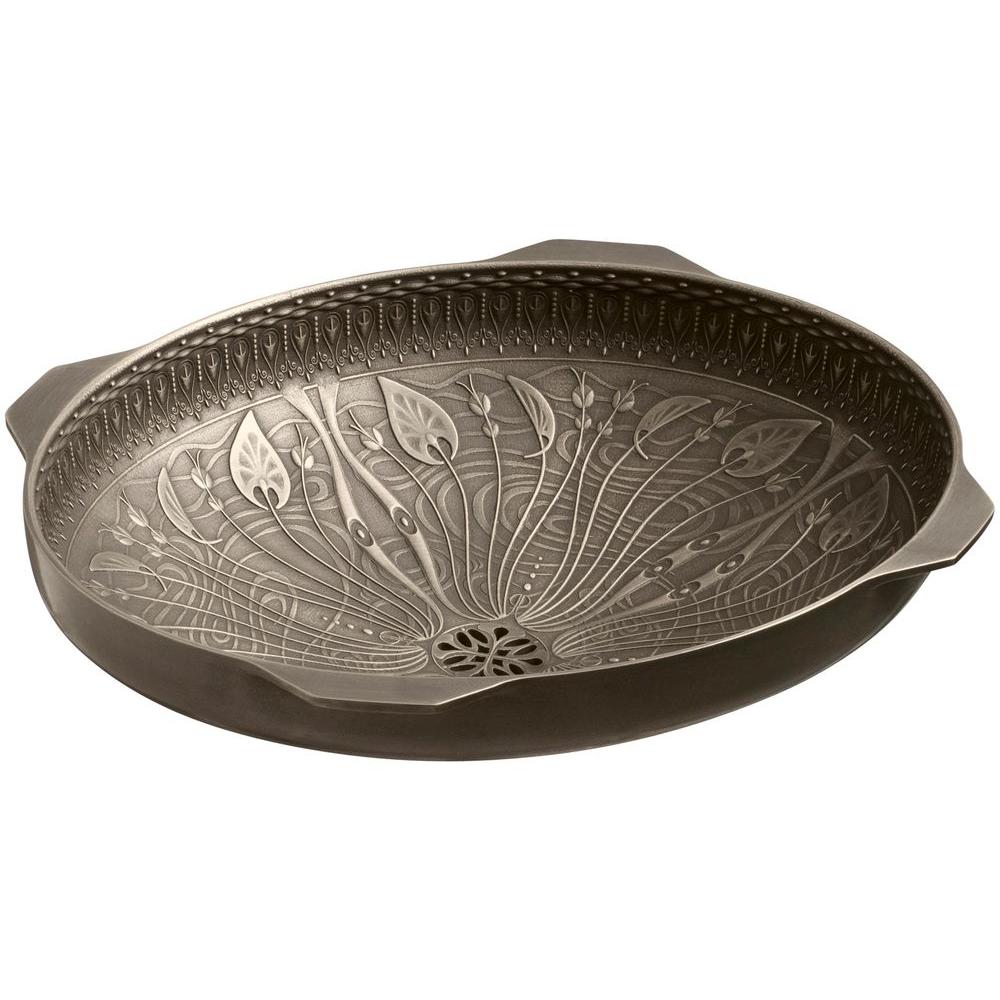 Kohler Lilies Lore Vitreous China Undermount Bathroom Sink In Cast Kohler Lilies Lore Vitreous China Undermount Bathroom Sink In Cast Bronze With Medium Patina