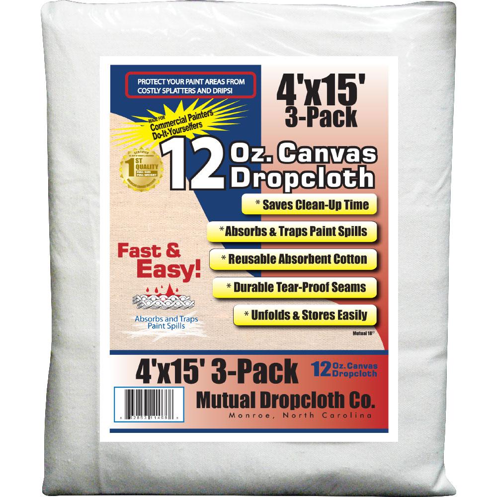 Trimaco 12 ft. x 15 ft. Canvas Drop Cloth85323 The Home Depot