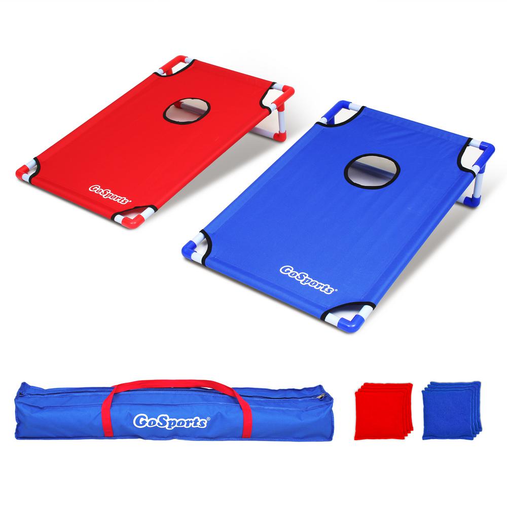 3 x 2FT Portable Collapsible CornHole Toss Game Set With 8 Cornhole Bean Bags