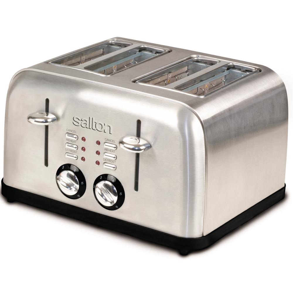 Salton Electronic 4Slice Stainless Steel Toaster 123912 The Home Depot