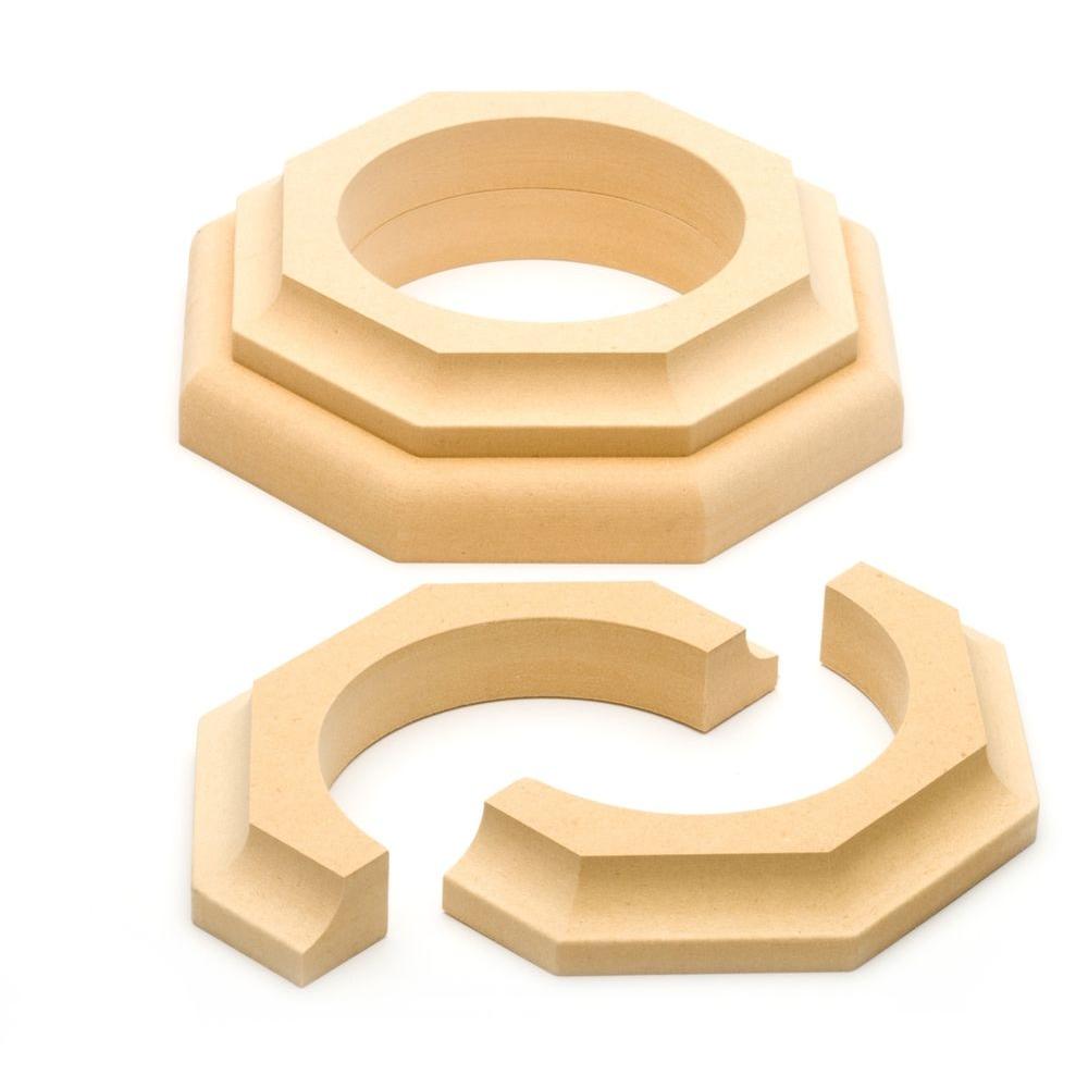 PoleWrap 3 in. Dia Paintable MDF Cap and Base Set87CB30 The Home Depot