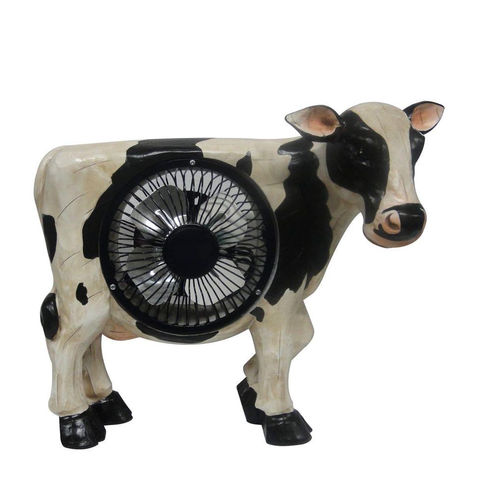 Alpine 11 in. Cow Statuary with FanSLL1180 The Home Depot
