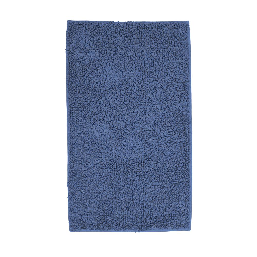 The Company Store Chunky Loop Sapphire 34 In X 21 In Cotton Rubber   Sapphire The Company Store Bath Rugs Mats Vj46 21x34 Sapphire 64 1000 