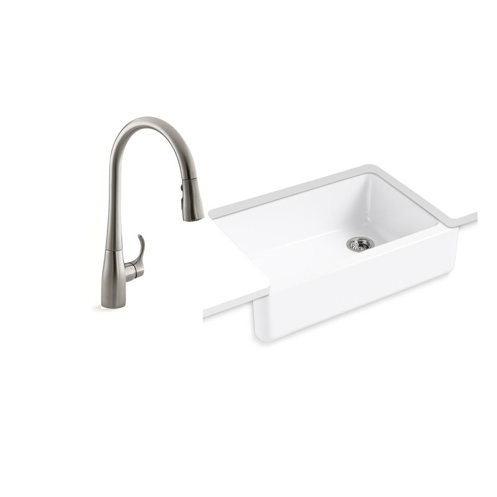 Kohler Whitehaven All In One Undermount Cast Iron 33 Kitchen