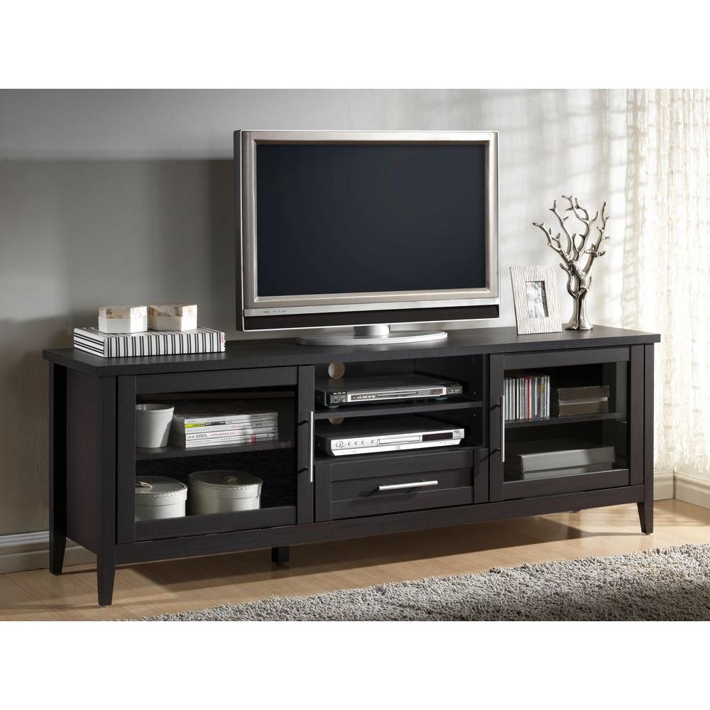 Espresso Baxton Studio TV Stand 3-Drawers