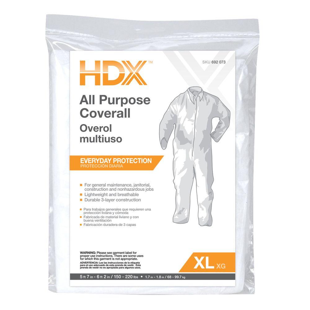 HDX Extra Large All Purpose Coverall14153/12HD The Home Depot