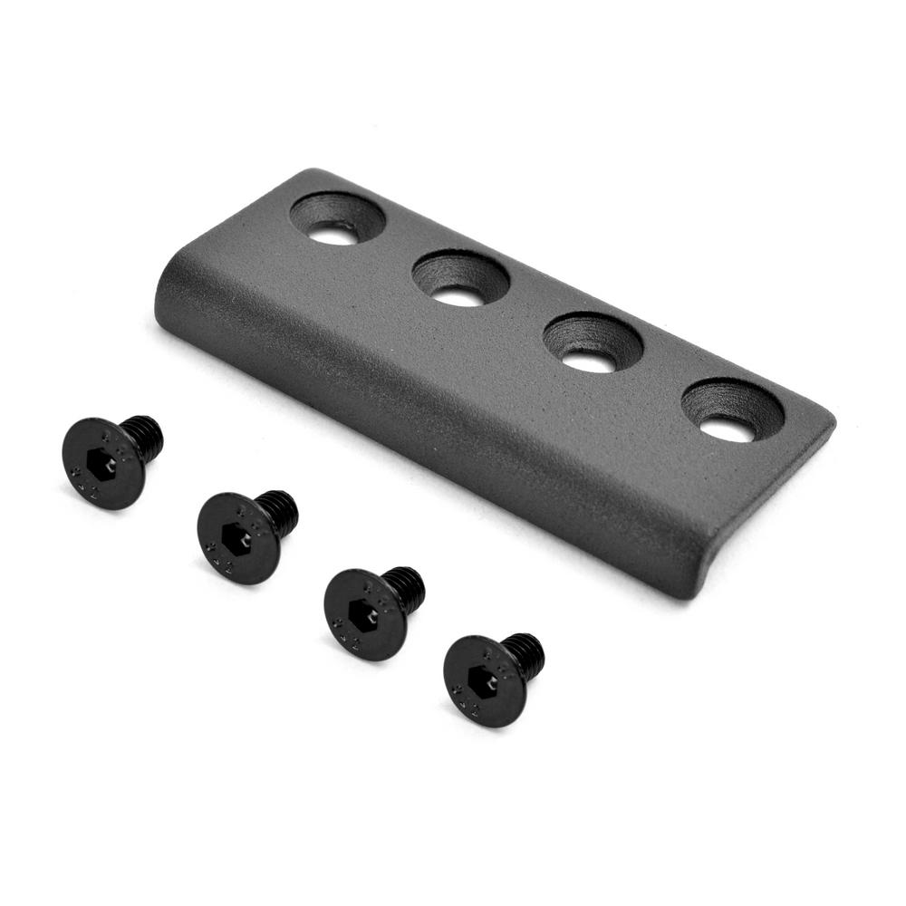 Calhome Matte Black Sliding Flat Rail Track Connector Barn Door