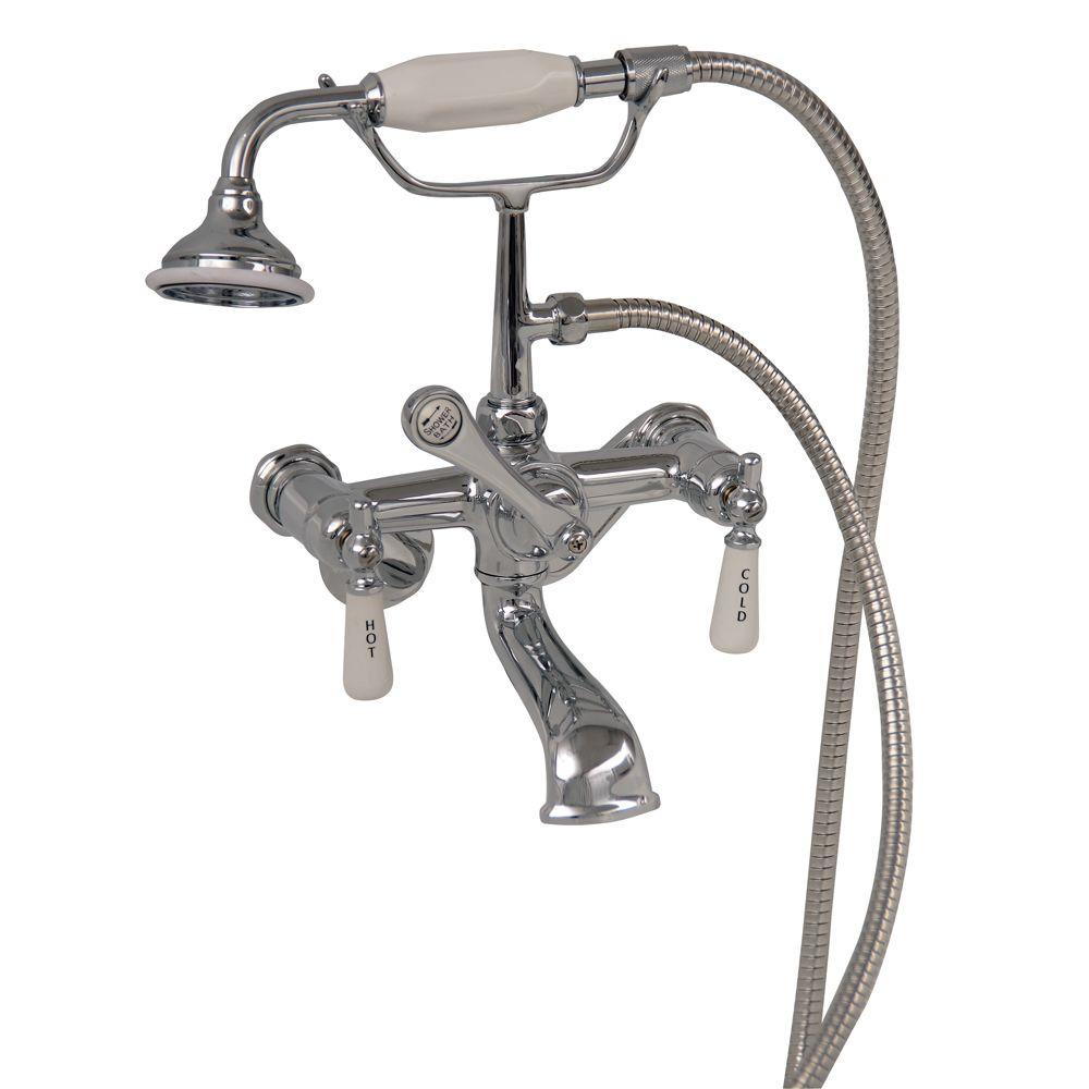 Pegasus 2 Handle Claw Foot Tub Faucet In Polished Chrome 195 S CP