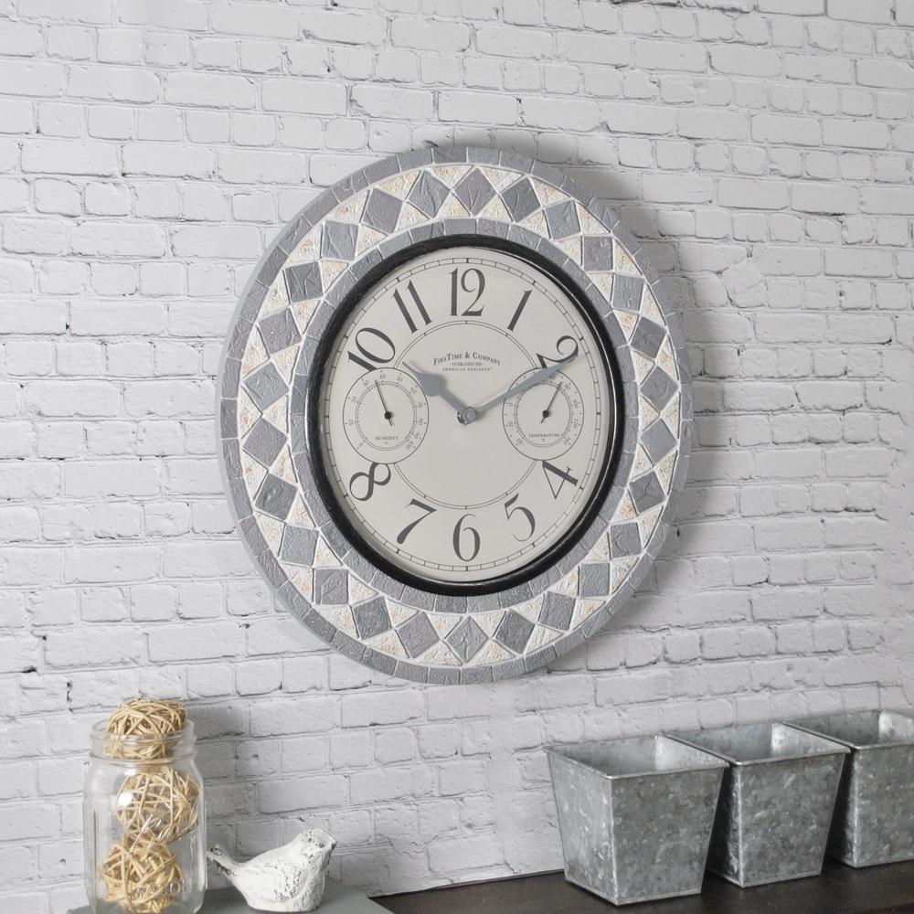 FirsTime Patio Pavers Outdoor Wall Clock 31036 The Home Depot