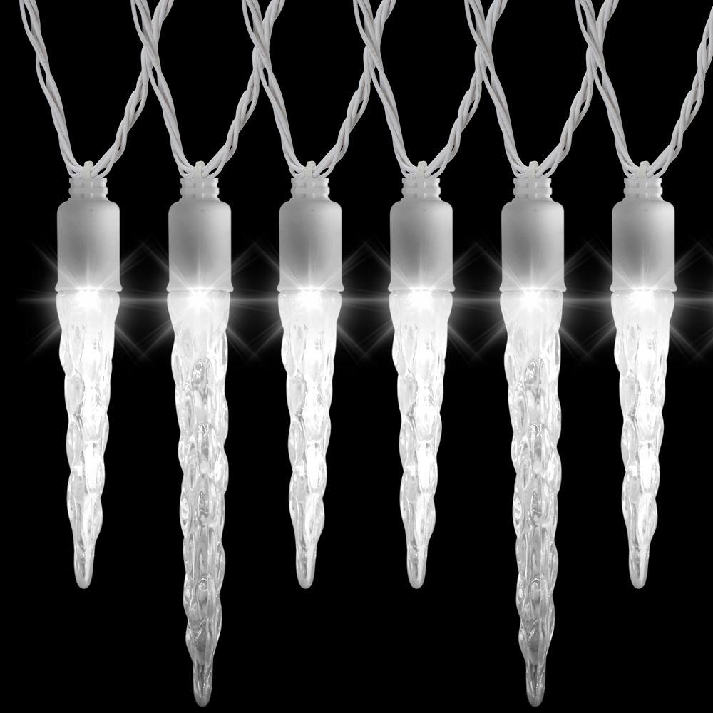 ge pro line 8mm icicle christmas lights clear 150ct