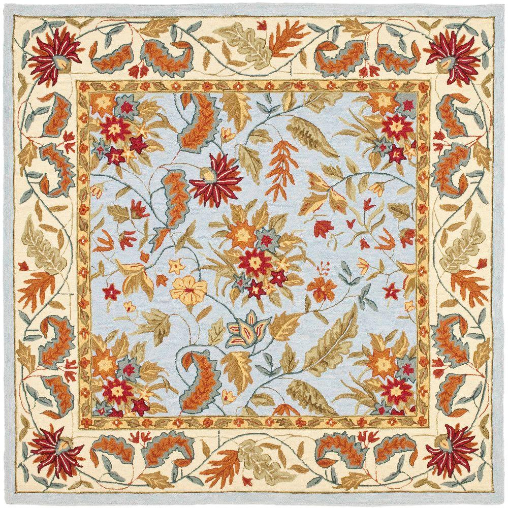 Safavieh Soho Light Blue 8 ft. x 8 ft. Square Area RugSOH654B8SQ