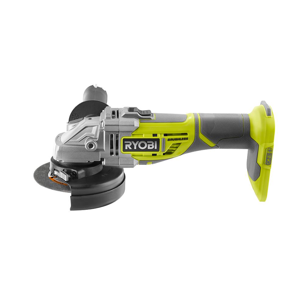 Ryobi 18-Volt ONE+ Cordless 4-1/2 in. Brushless Cut-Off Tool/Angle ...