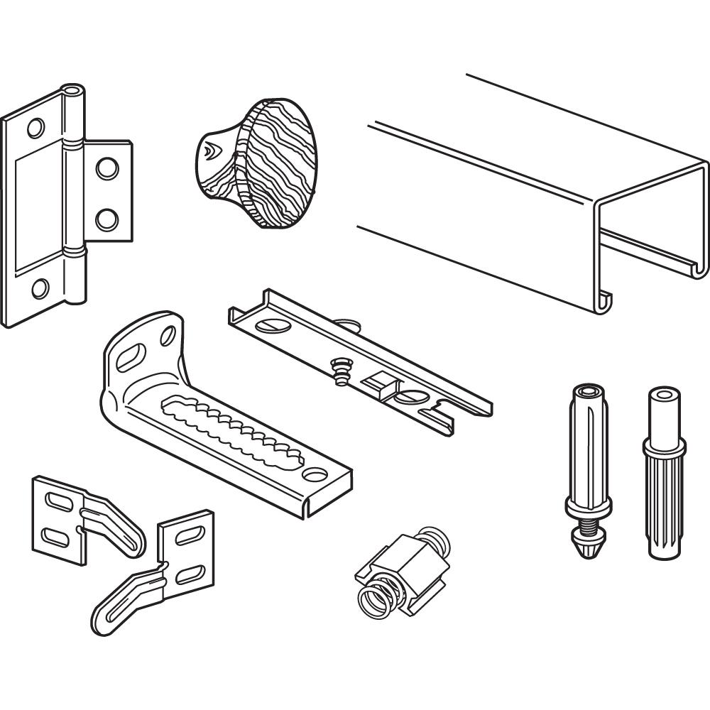 Prime Line 36 In Bi Fold Closet Door Track Kit 164686 The Home