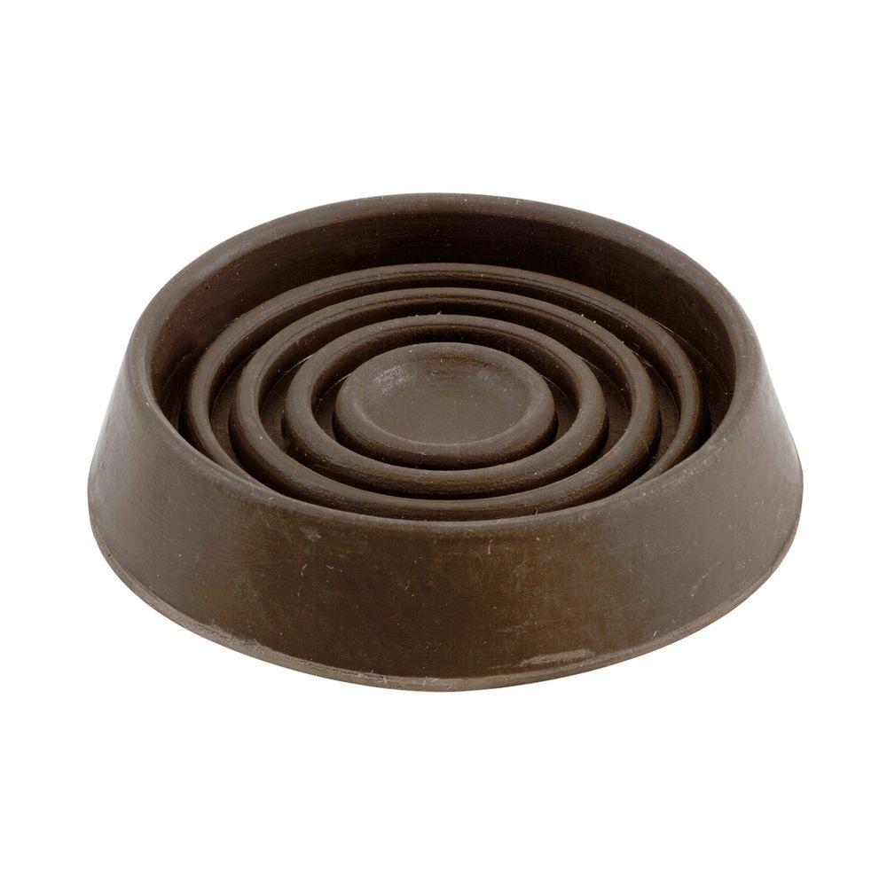 Shepherd 1 1 2 In Brown Smooth Rubber Furniture Cups 4 Per Pack