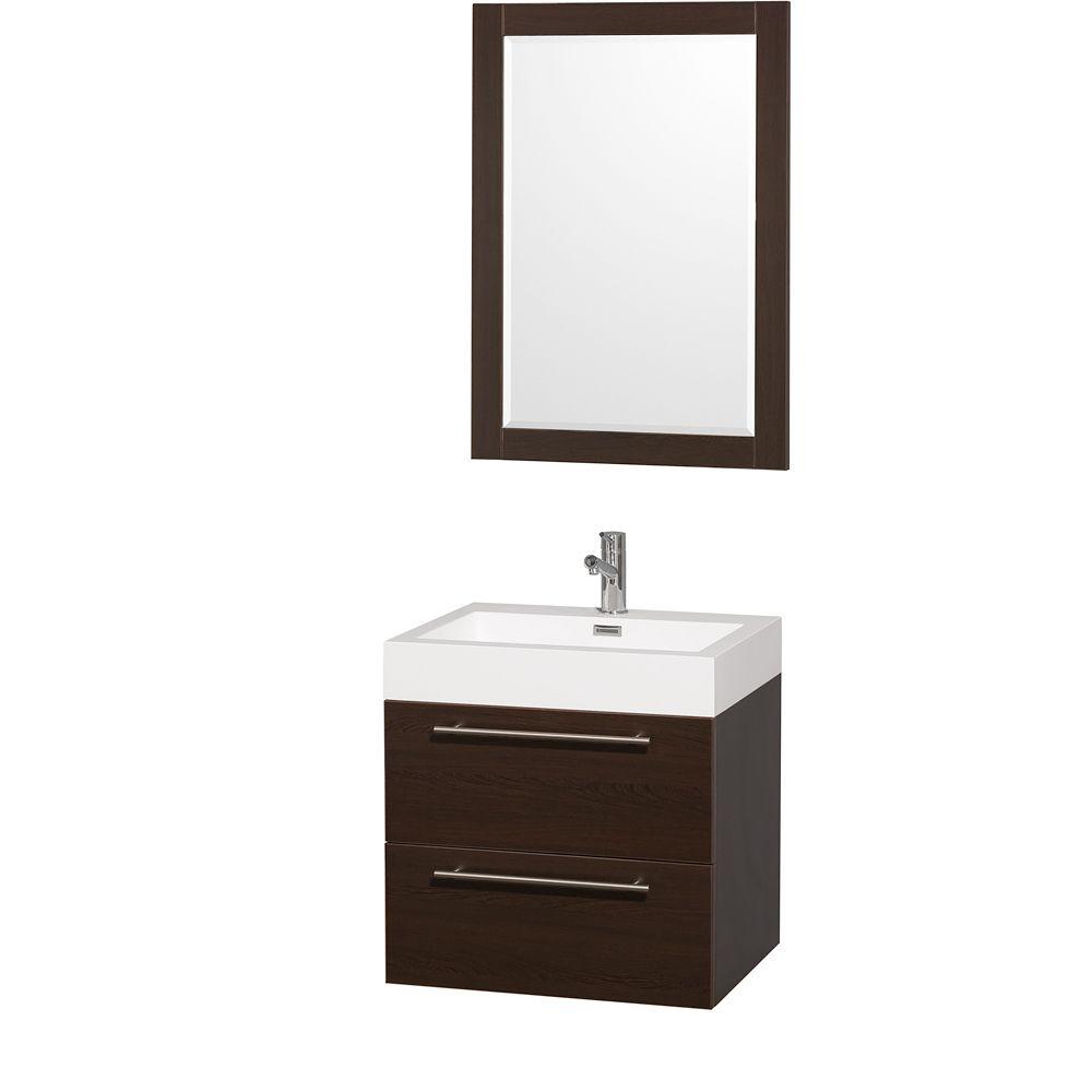 Wyndham Collection Amare 24 In Vanity Espresso With Acrylic Wyndham Collection Amare 24 In Vanity Espresso With Acrylic Resin Top