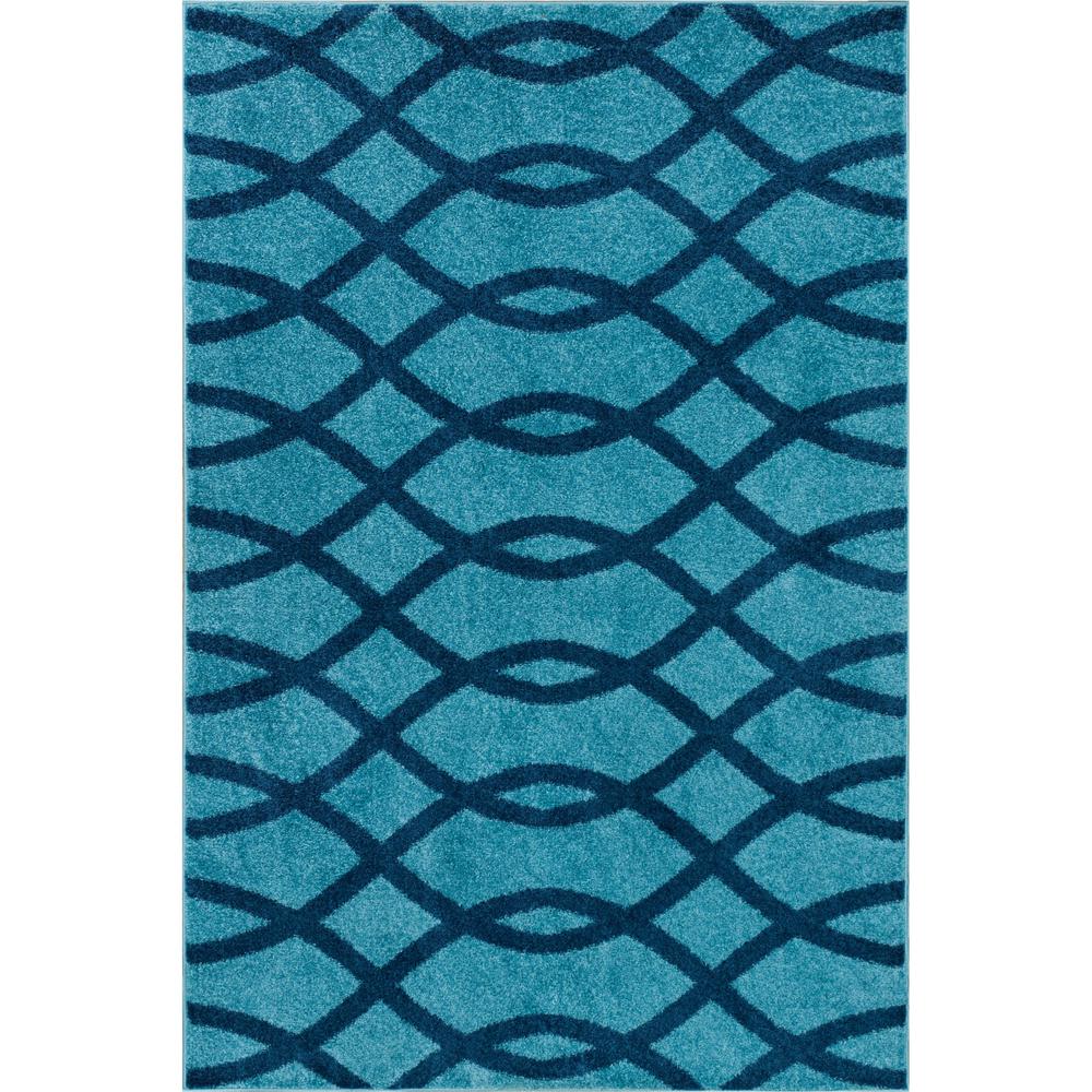 8 X 10 Machine Washable Area Rugs The Home Depot Mystic Y Light Blue 8 Ft X 10 Modern Trellis