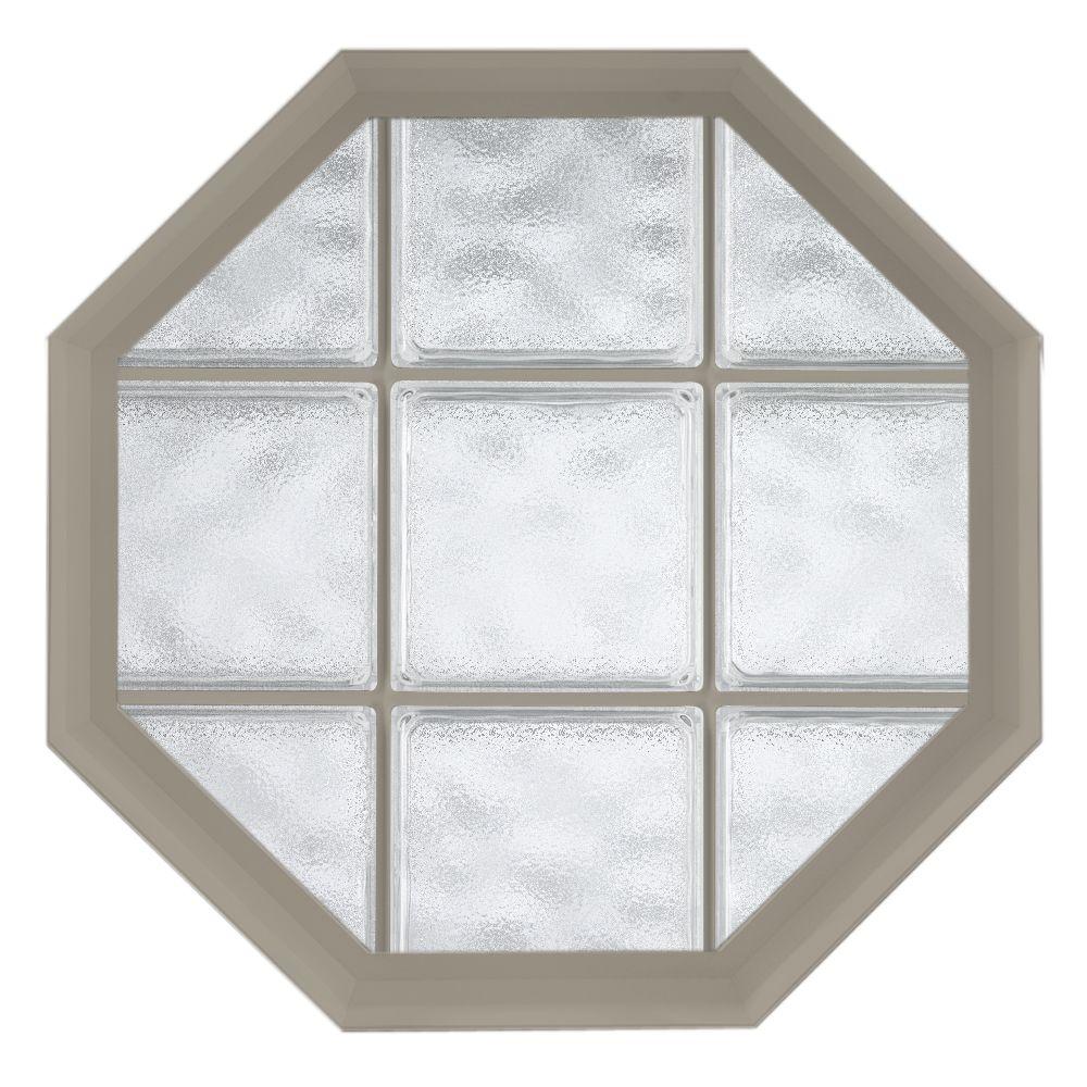 octagon windows with frosted glass