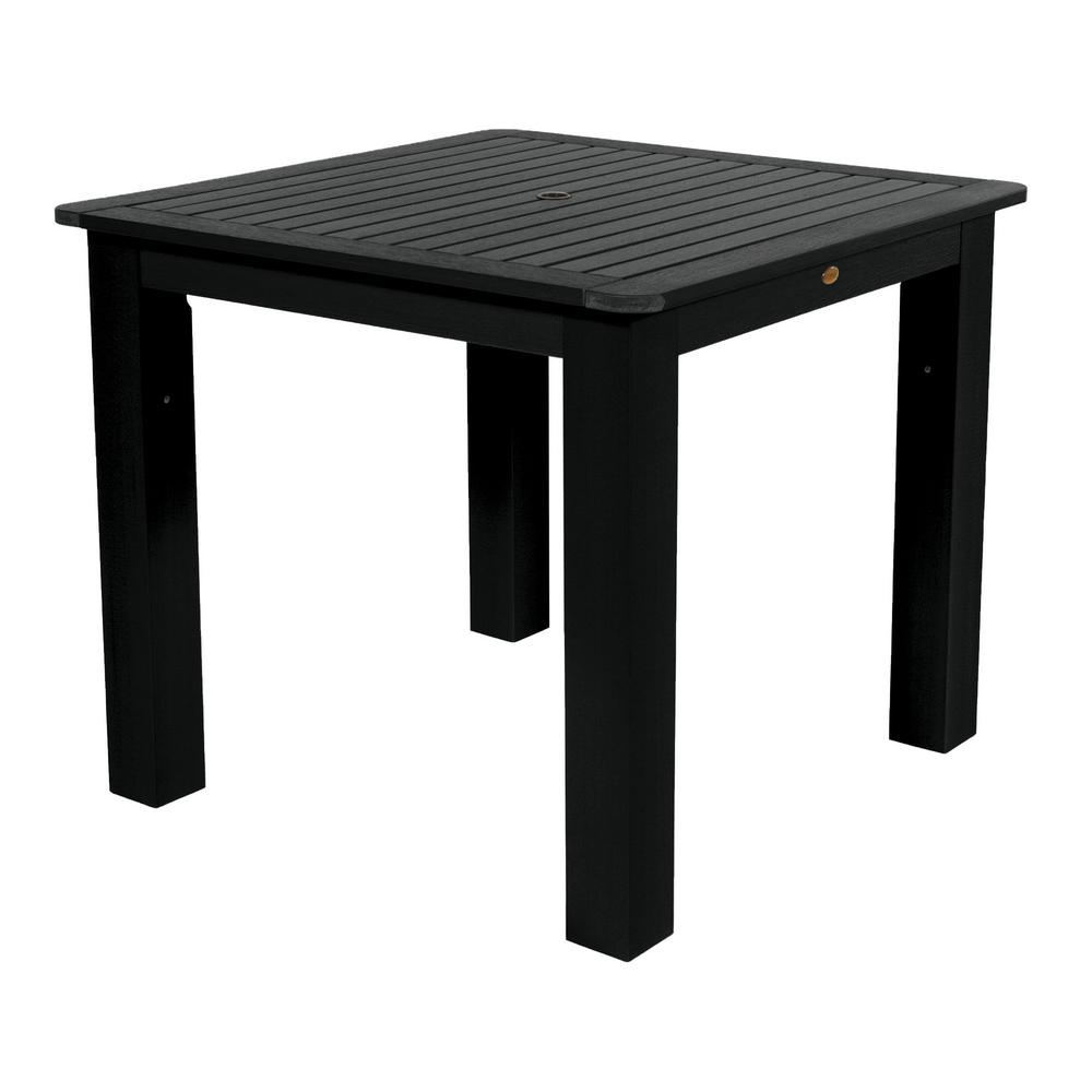Highwood Black Square Recycled Plastic Outdoor Balcony Height Dining Black Square Recycled Plastic Outdoor Balcony Height Dining Table