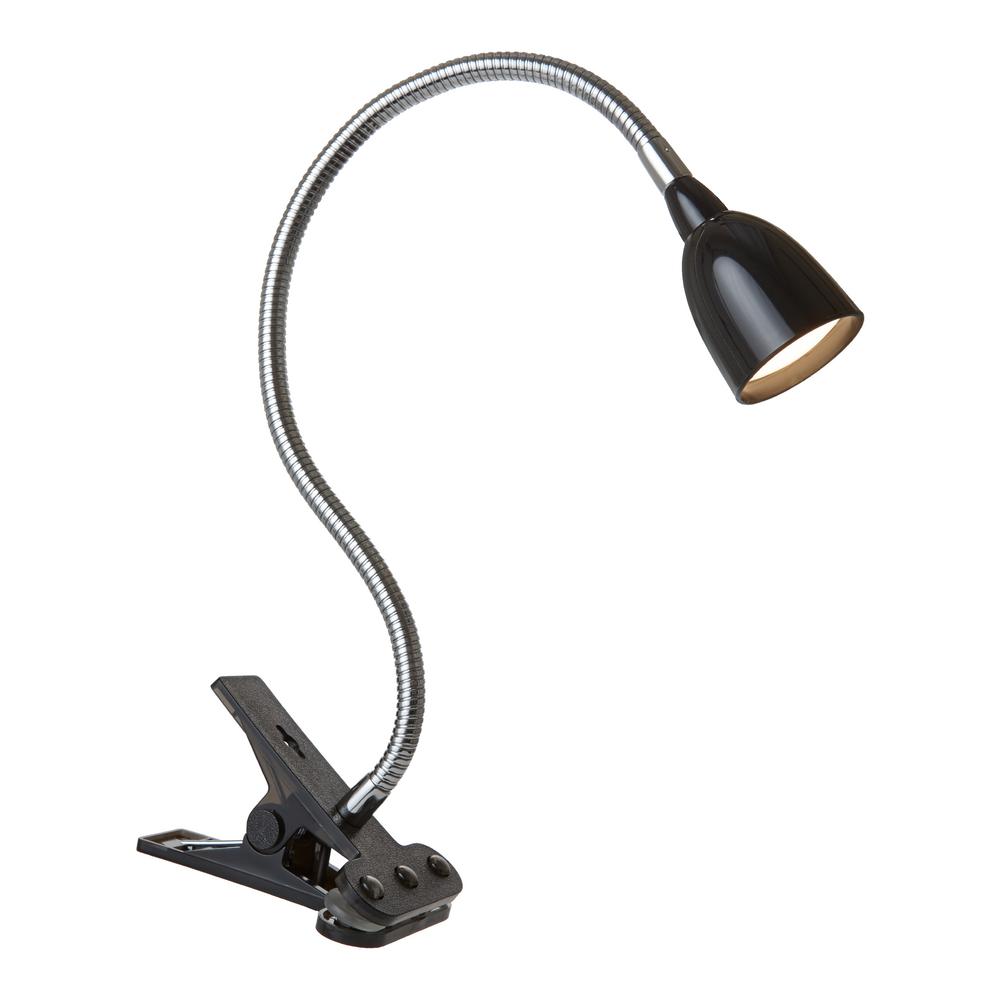 Newhouse Lighting 21 in. Black LED Clamp Desk Lamp Light NHCLP-LED-BLK