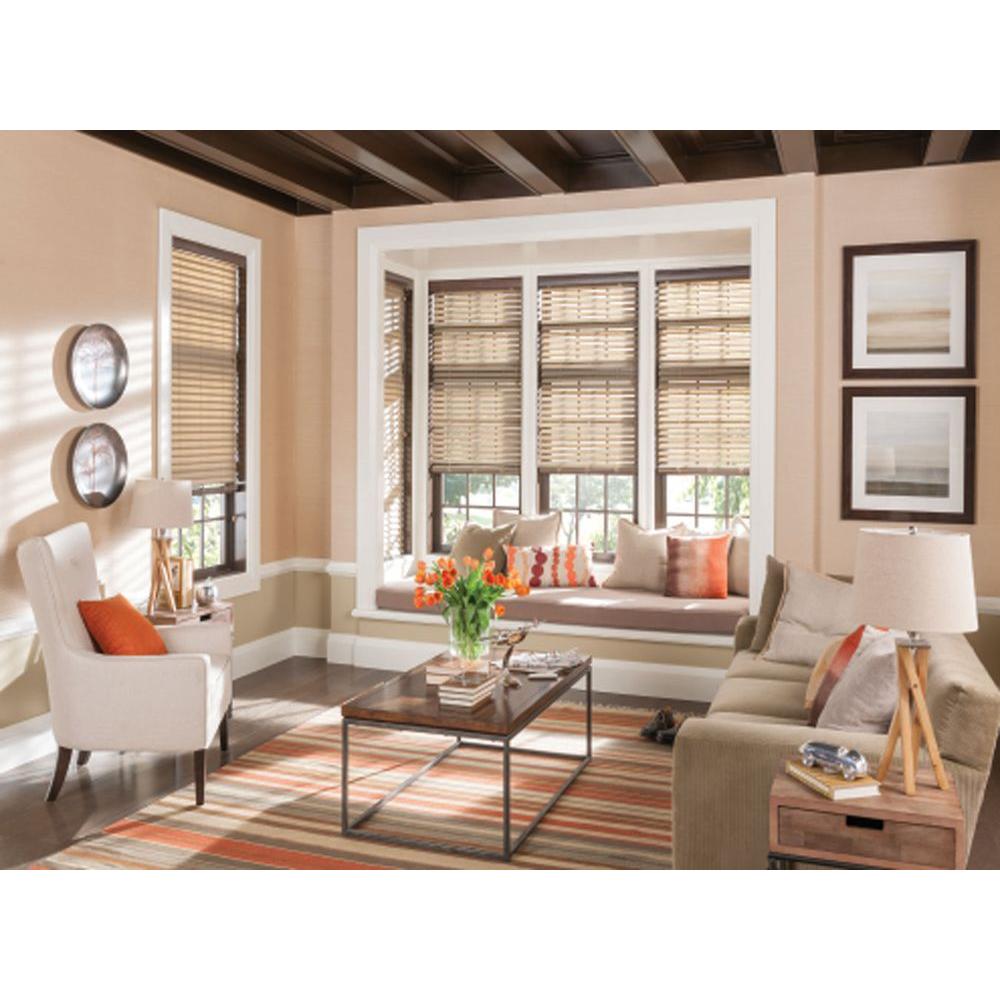 Cordless Faux Wood Blinds Blinds The Home Depot