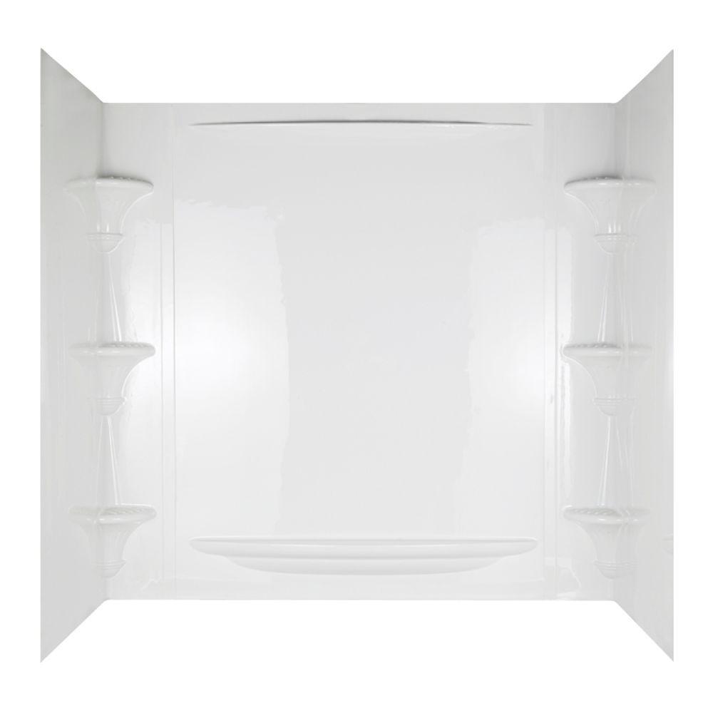 Galiant 31 in. x 60 in. x 80 in. 5Piece Easy Up Adhesive Tub Wall in