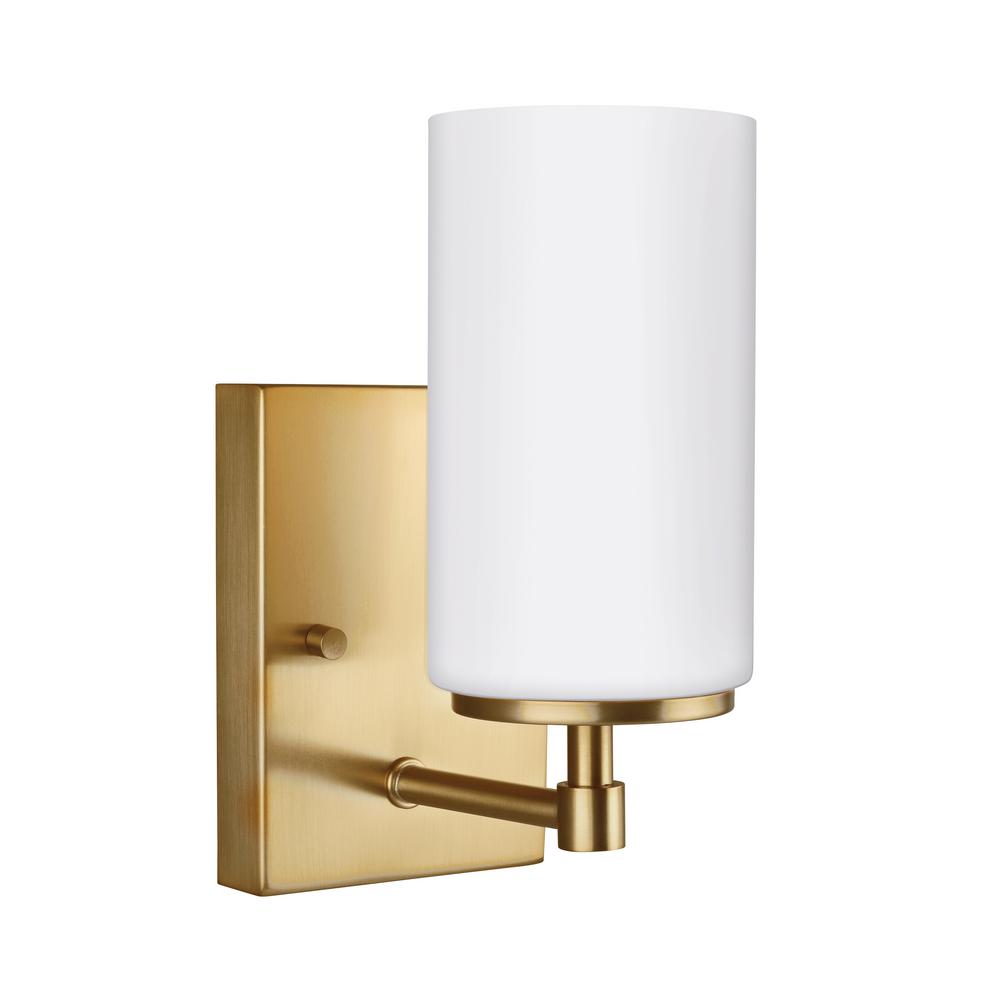 satin bronze wall sconce
