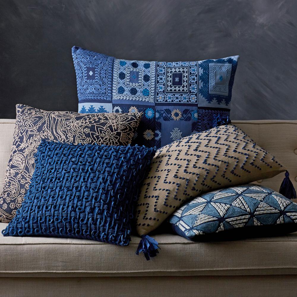 20 x 20 blue pillow covers