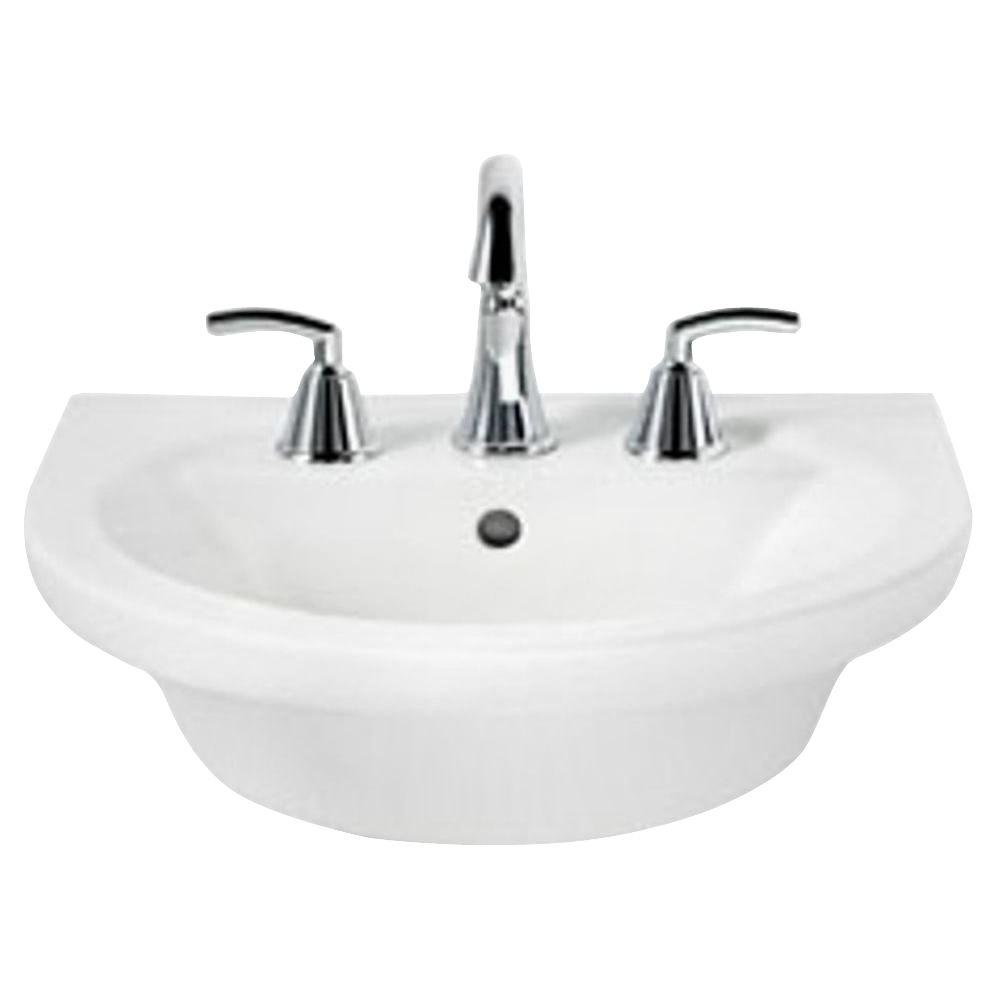 American Standard Tropic Petite 21 in. Center Pedestal Sink Basin with