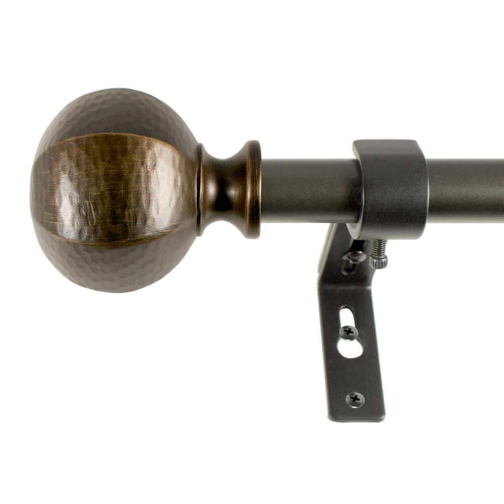 Decopolitan Hammered Facets 36 In 72 L 3 4 Dia Single Rod Hammered Facets 36 In 72 L 3 4 Dia Single Rod Vintage Bronze