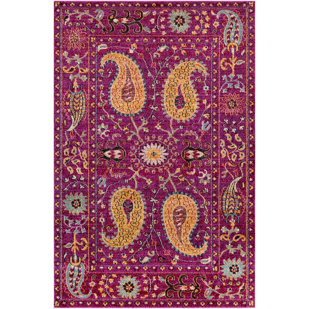 5 X 7 Yellow Area Rugs The Home Depot Anika Fuchsia 5 Ft X 7 Indoor Area Rug