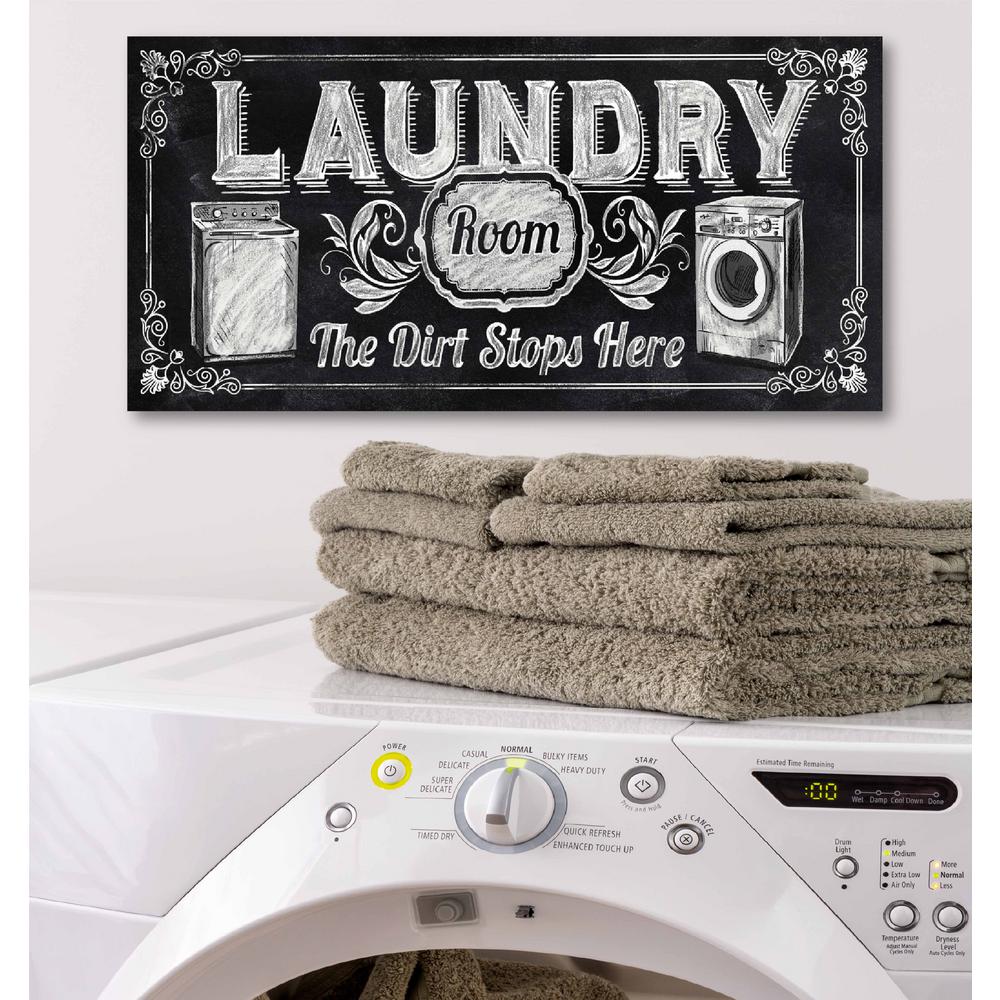Courtside Market 12 in. x 24 in. "Laundry" Canvas Printed Wall ArtWEB
