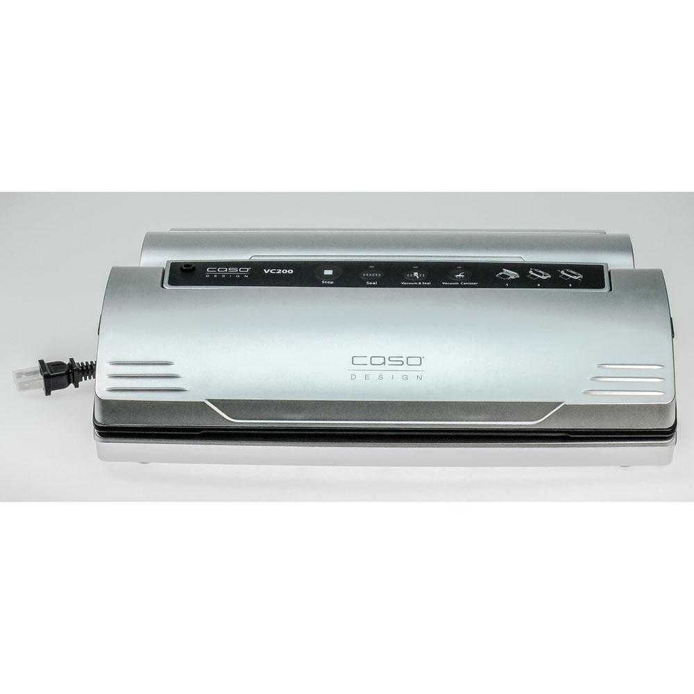 VC 200 Food Vacuum Sealer with integrated Fold-Out Cutter and Roll Box, Black