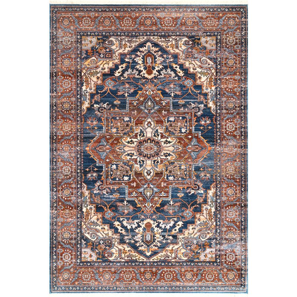 nuLOOM Vintage Floral Jullian Fringe Rust 10 ft. x 13 ft. Area Rug ...