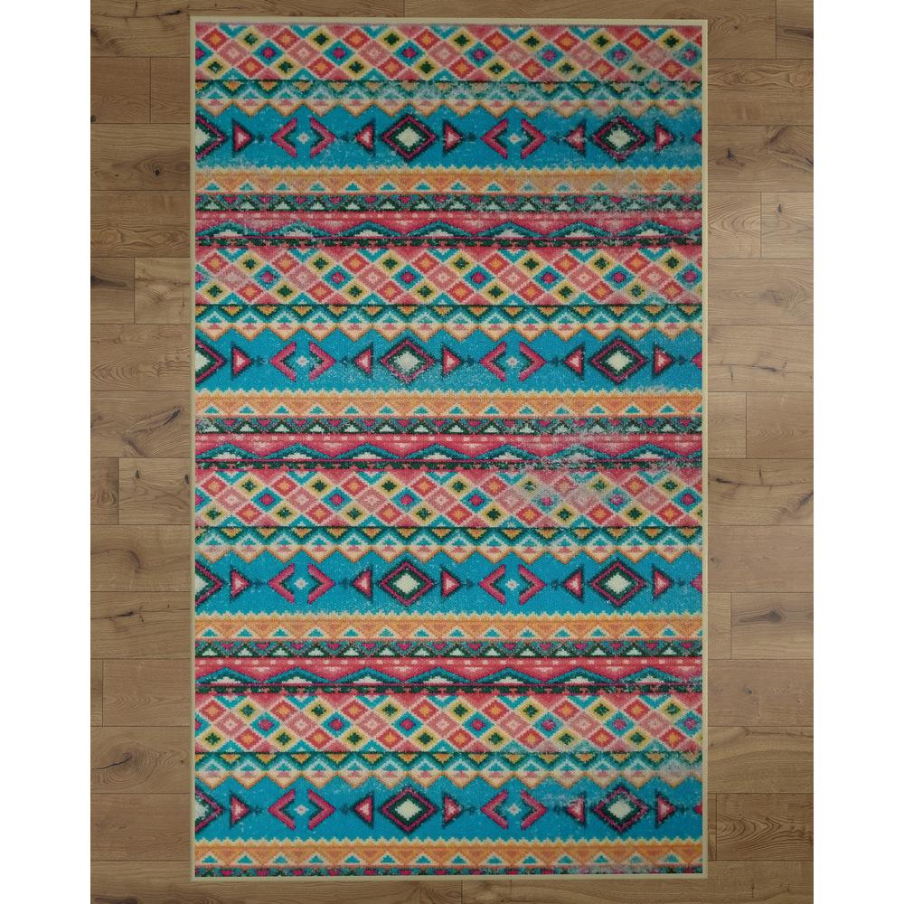 Deerlux Turquoise Aztec Pattern 4 Ft X 6 Small Boho Living Room Area Rug With Nonslip Backing Qi003763 S The Home Depot - Area Rugs Non Slip Backing Deerlux Turquoise Aztec Pattern 4 Ft X 6 Small Boho Living Room Area Rug With Nonslip Backing Qi003763 S The Home Depot - Area Rugs Non Slip Backing