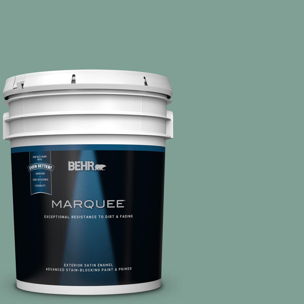 BEHR MARQUEE 5gal. S4204 Australian Jade Satin Enamel Exterior Paint
