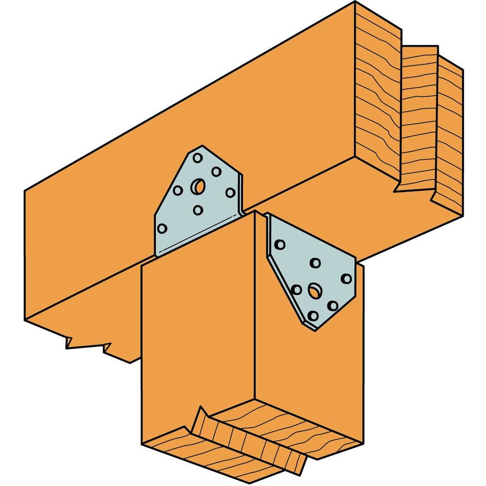 Simpson Strong Tie Bc Galvanized Post Cap For 6x Nominal Lumber Bc6 The Home Depot