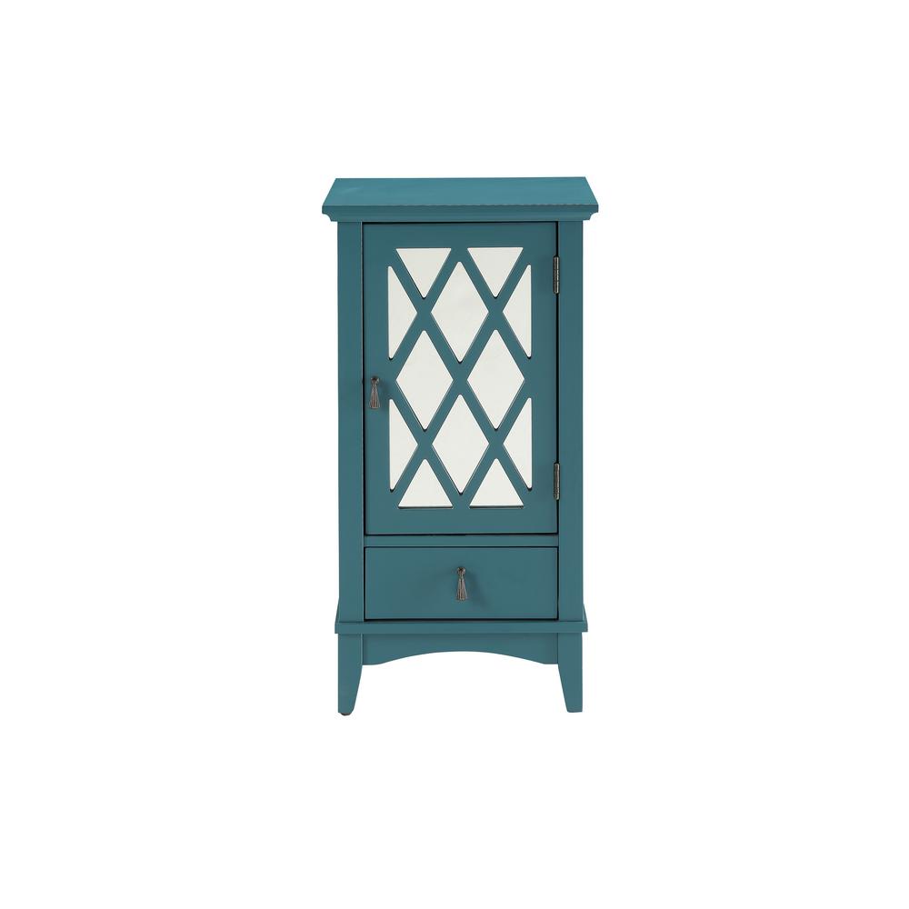 Acme Furniture Ceara Teal Storage Cabinet 97380 The Home Depot
