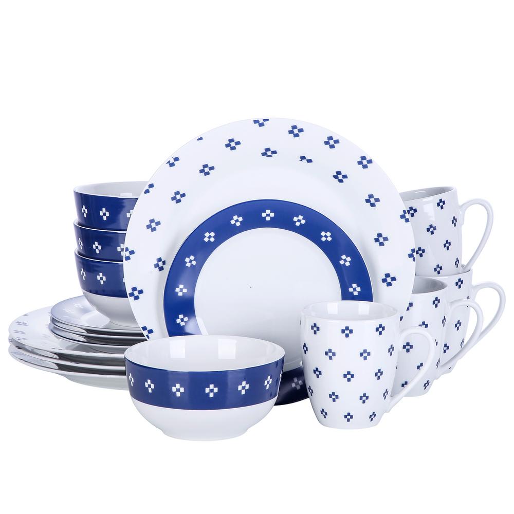 blue white dinnerware