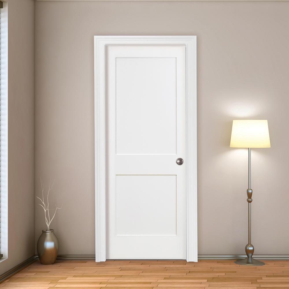 Steves Sons 24 In X 80 In 2 Panel Square Primed White Shaker