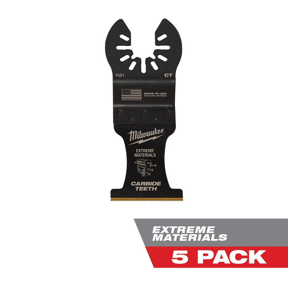 Milwaukee Tool Milwaukee OPEN-LOK 1-3/8" TITANIUM ENHANCED CARBIDE TEETH MULTI-MATERIAL BLADE 5PK