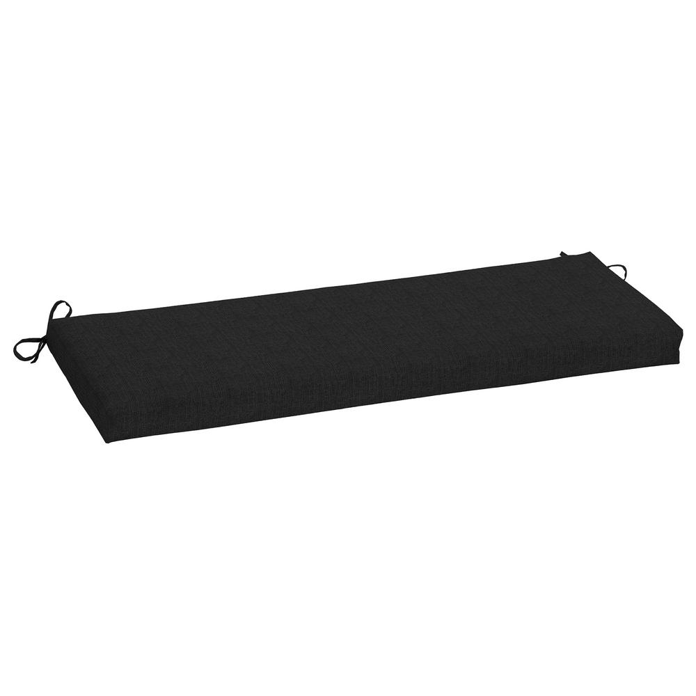 Home Decorators Collection 45 X 15 Sunbrella Canvas Black Outdoor Bench Cushion Ah1n944b D9d1 The Home Depot