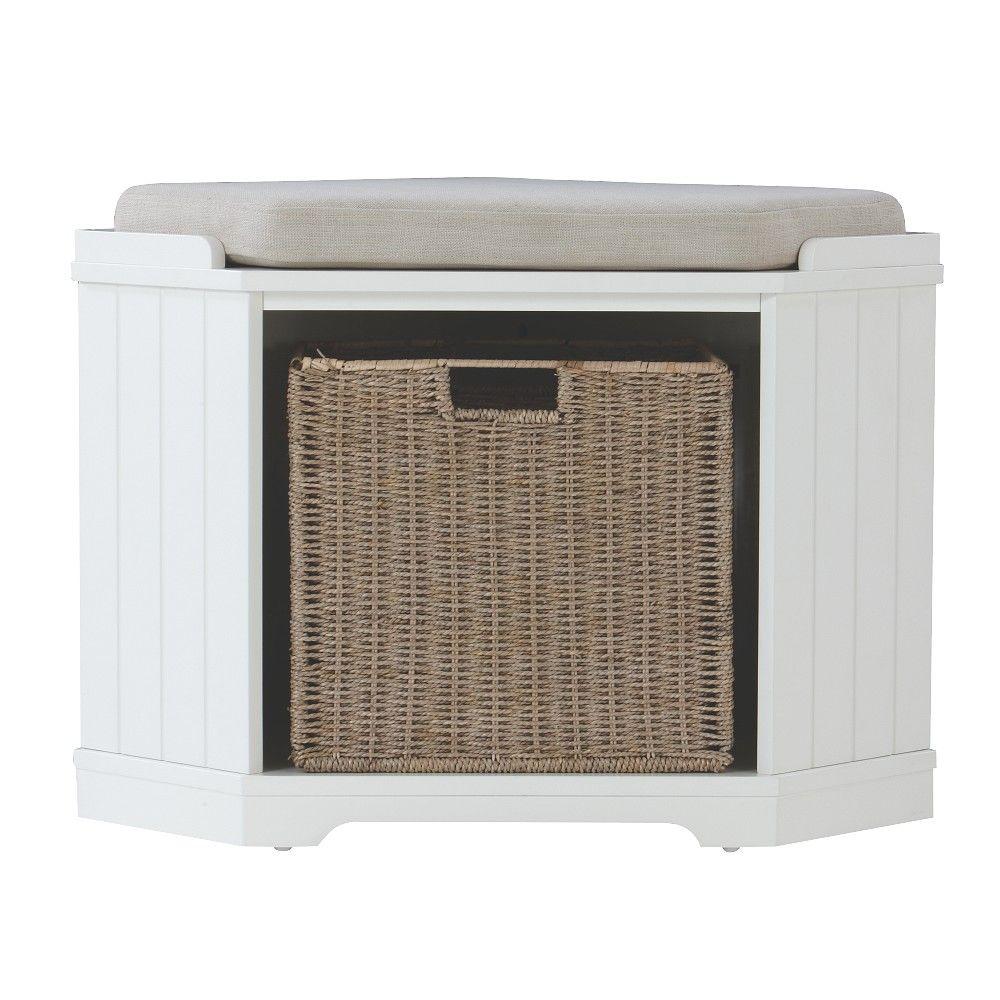 Home Decorators Collection Whitaker White Storage Bench