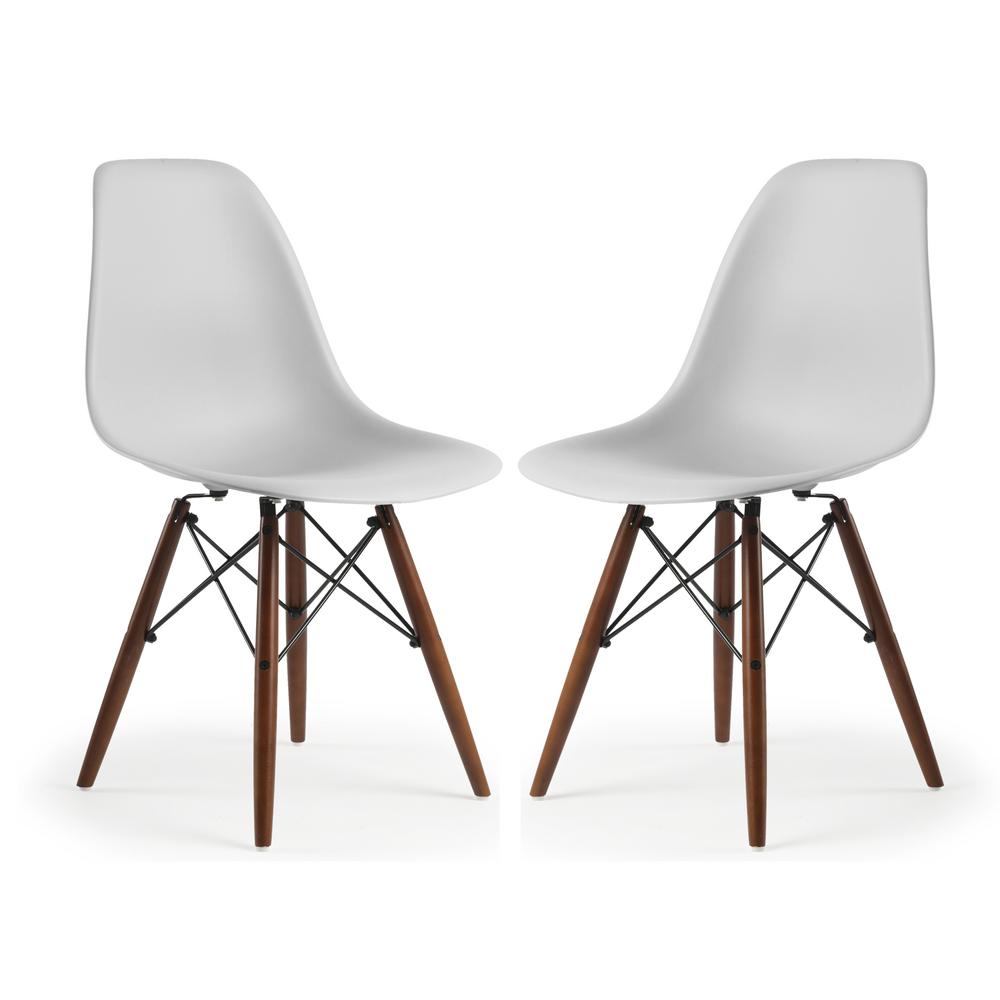 Poly And Bark Vortex Side Chair Walnut Legs In Harbor Grey Set Of 2 Poly And Bark Vortex Side Chair Walnut Legs In Harbor Grey Set Of 2