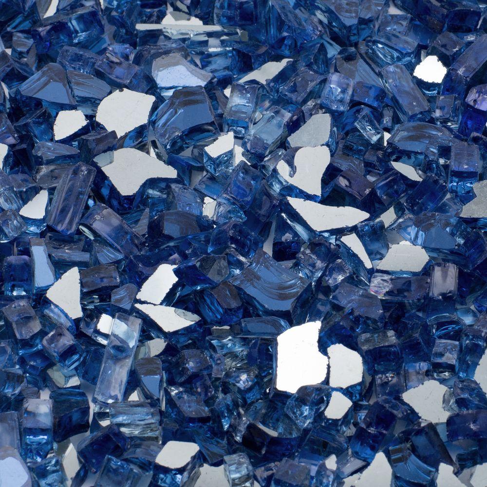 10 Lb Cobalt Blue Reflective Fire Glass Dfg10 R02 The Home Depot