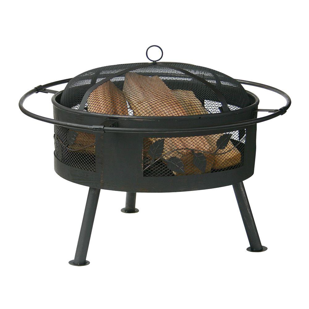 UniFlame 21 in. Deep Aged Bronze Fire Pit-WAD992SP - The Home Depot