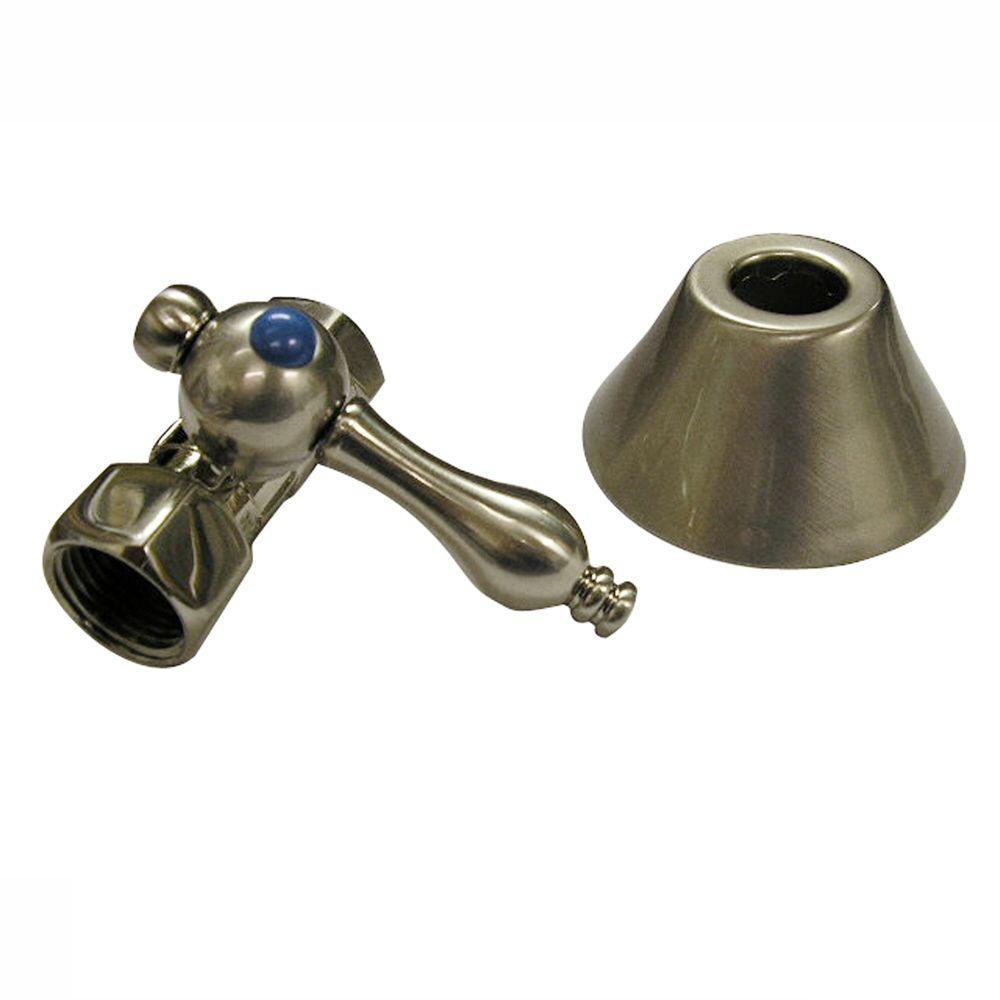 Barclay Products 1/2 inch x 1/2 inch IPS Straight Stop with Flange in Brushed... by Barclay Products