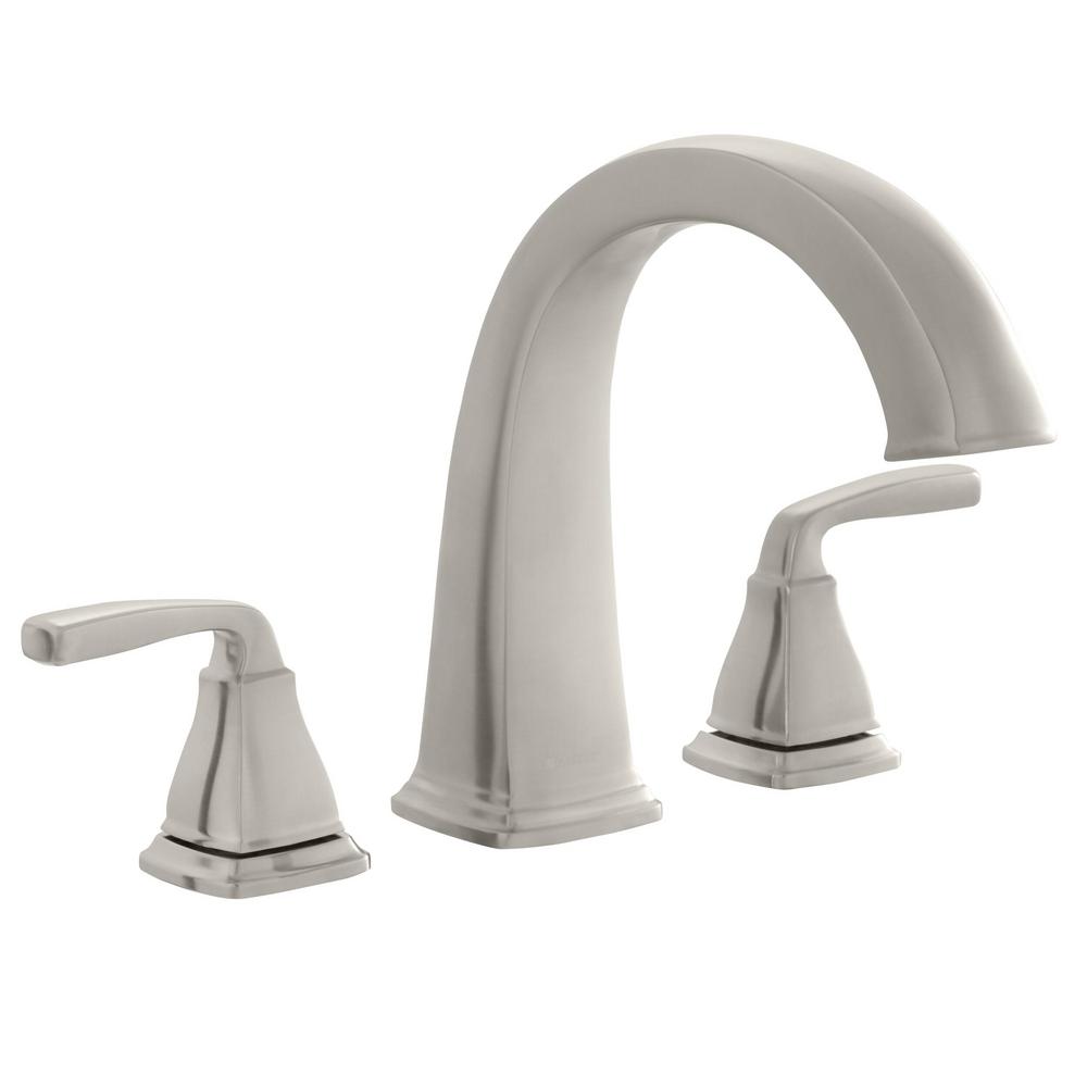 Glacier Bay Mason 2 Handle Deck Mount Roman Tub Faucet In Brushed